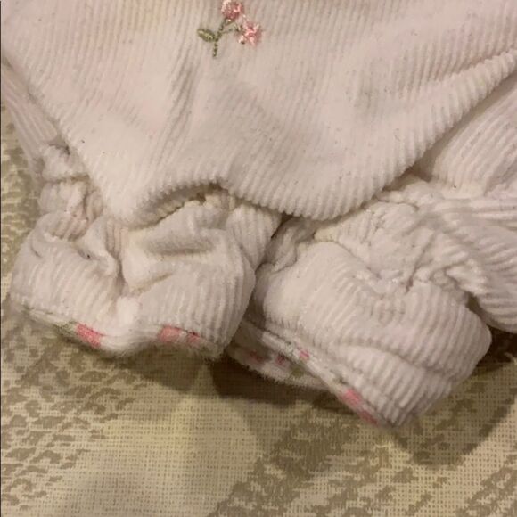 Babycottons Baby White Corduroy Floral Pants - Picture 4 of 7